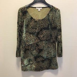 🥓 3 for $15! Dress Barn Velvet Burnout Top